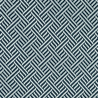 Lat Geo in Dark Denim, a patterned woven fabric in polyester. Ideal for sofas, chairs and headboards. Order samples at InteriorDecorating.com